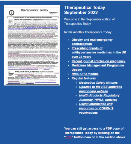 NMIC Therapeutics Today September 2022 edition