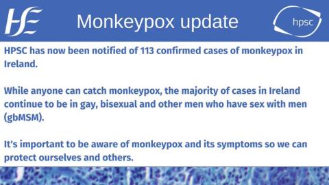 HSE update on monkeypox vaccination in Ireland