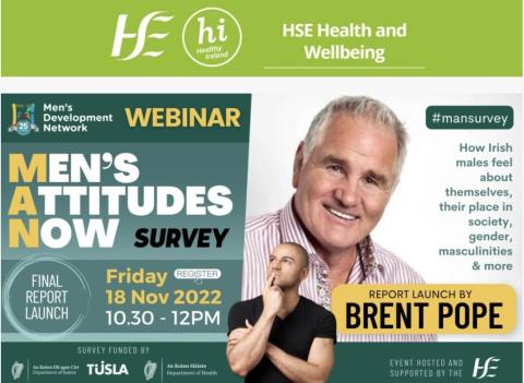 HSE: Invitation to International Men's Day Launch of the MAN Survey by Brent Pope on Friday 18th November 2022 at 10.30am