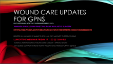 Wound care updates for GPNs. Lunchtime Webinar Friday 17.11.23, 13.00hrs