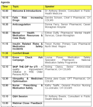 Medication safety webinar. 22.11.23:  10am to 2pm.