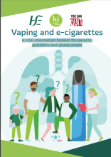HSE Vaping and E Cigarette webinar, booklet, and information and guidance for schools. November 2023